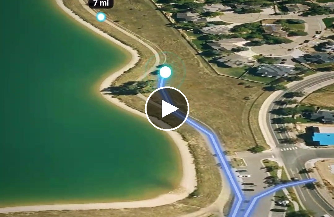 Story Replay 3D flyover with live running stats